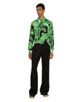 Martini-fit shirt in banana-tree-print cotton - | Dolce & Gabbana