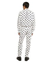 Cotton Martini-fit shirt with DG Monogram print - | Dolce & Gabbana