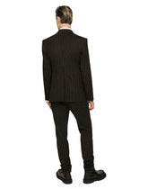 Cotton Martini-fit shirt with branded tag - | Dolce & Gabbana