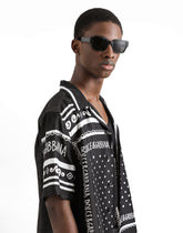 Printed silk and denim shirt - | Dolce & Gabbana