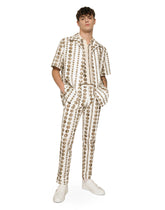 Coin print stretch drill Hawaiian shirt - | Dolce & Gabbana