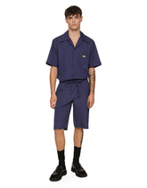 Cotton Hawaiian shirt with branded tag - | Dolce & Gabbana