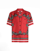 Silk shirt with bandanna print - | Dolce & Gabbana