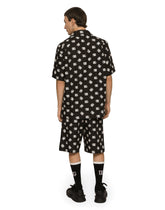 Cotton Hawaiian shirt with DG Monogram print - | Dolce & Gabbana