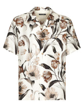 Silk Hawaiian shirt with tulip print - | Dolce & Gabbana