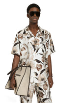 Silk Hawaiian shirt with tulip print - | Dolce & Gabbana