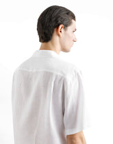Linen shirt with logo embroidery - | Dolce & Gabbana