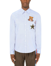 Cotton shirt with multiple patches - | Dolce & Gabbana