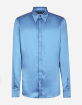 Silk satin Martini-fit shirt - | Dolce & Gabbana