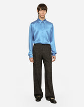 Silk satin Martini-fit shirt - | Dolce & Gabbana