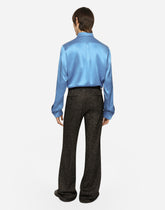 Silk satin Martini-fit shirt - | Dolce & Gabbana