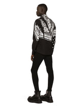 Cotton Martini-fit shirt with bandanna print - | Dolce & Gabbana