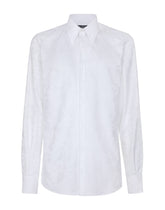 Floral cotton jacquard Martini-fit shirt - | Dolce & Gabbana