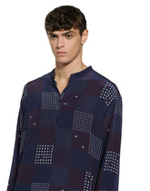 Printed silk shirt with Mandarin collar - | Dolce & Gabbana