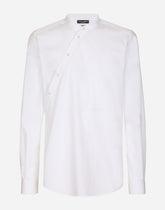 Cotton Mandarin-collar Martini-fit shirt - | Dolce & Gabbana