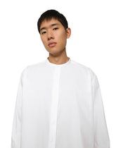 Oversize cotton shirt with Mandarin collar - | Dolce & Gabbana