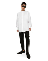 Oversize cotton shirt with Mandarin collar - | Dolce & Gabbana