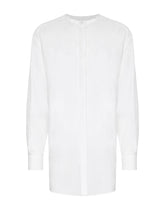 Oversize cotton shirt with Mandarin collar - | Dolce & Gabbana