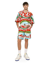 Carretto-print stretch drill Hawaiian shirt - | Dolce & Gabbana