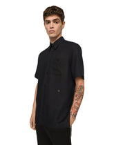 Linen Hawaiian shirt with DG hardware - | Dolce & Gabbana