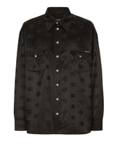 Silk jacquard shirt with DG Monogram - | Dolce & Gabbana