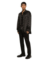 Silk jacquard shirt with DG Monogram - | Dolce & Gabbana