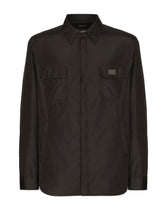 Nylon shirt with logo tag - | Dolce & Gabbana
