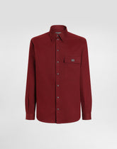 Cotton shirt with plaque - | Dolce & Gabbana
