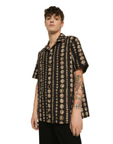 Coin print stretch drill Hawaiian shirt - | Dolce & Gabbana