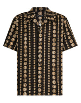 Coin print stretch drill Hawaiian shirt - | Dolce & Gabbana