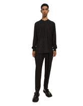Martini fit silk shirt with plastron - | Dolce & Gabbana