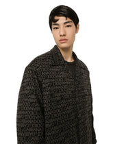 Padded cotton shirt with jacquard logo - | Dolce & Gabbana