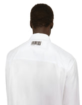 Cotton poplin shirt with logo print - | Dolce & Gabbana