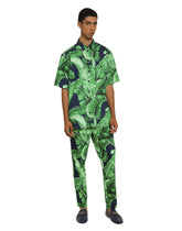 Cotton Hawaiian shirt with banana tree print - | Dolce & Gabbana
