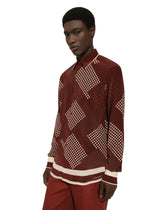 Printed crepe de chine silk Martini-fit shirt - | Dolce & Gabbana