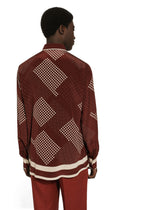 Printed crepe de chine silk Martini-fit shirt - | Dolce & Gabbana