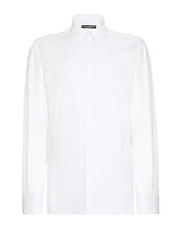 Cotton Martini-fit shirt - | Dolce & Gabbana