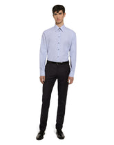 Cotton and linen Martini-fit shirt - | Dolce & Gabbana