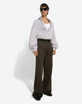 Super-oversize striped poplin shirt - | Dolce & Gabbana