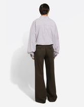 Super-oversize striped poplin shirt - | Dolce & Gabbana