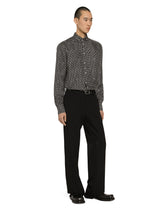 Silk Martini-fit shirt with tie print - | Dolce & Gabbana