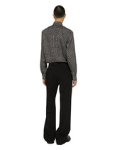 Silk Martini-fit shirt with tie print - | Dolce & Gabbana