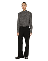 Silk Martini-fit shirt with tie print - | Dolce & Gabbana