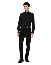 Cotton shirt with DG embroidery - | Dolce & Gabbana