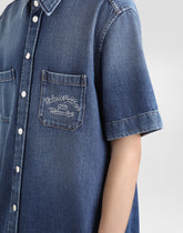 Denim shirt with logo - | Dolce & Gabbana