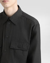 Cotton shirt with plaque - | Dolce & Gabbana