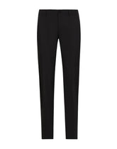 Stretch wool twill trousers - | Dolce & Gabbana