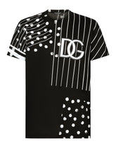 Printed cotton T-shirt with DG logo - | Dolce & Gabbana