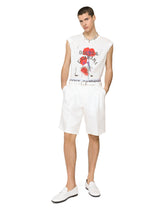 Printed cotton T-shirt with DG patch - | Dolce & Gabbana