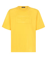 Cotton T-shirt with embossed logo - | Dolce & Gabbana